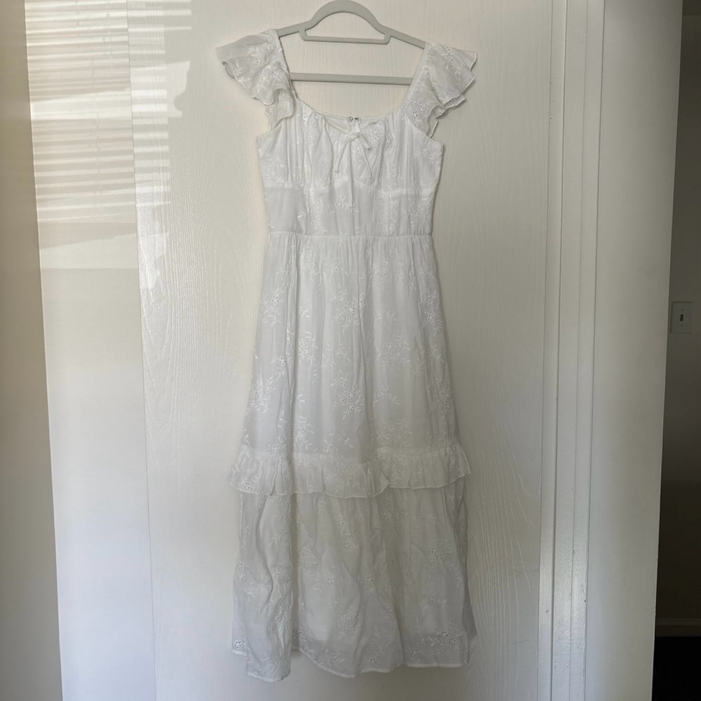 Francesca's Collections White Midi Dress - Picture 4 of 6